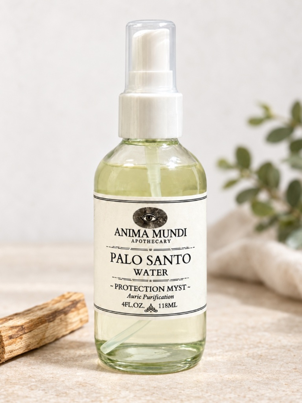 Anima Mundi Apothecary Palo Santo Water Protection Myst, 4 fl oz / 118 ml.